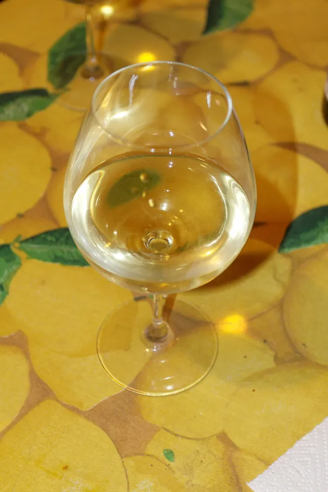 A glass of white Sancerre